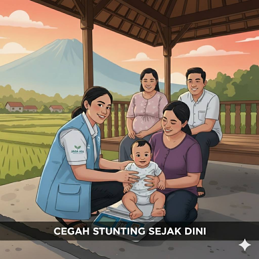 Kader TPK bersama Ibu dan Anak